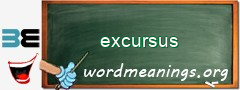 WordMeaning blackboard for excursus